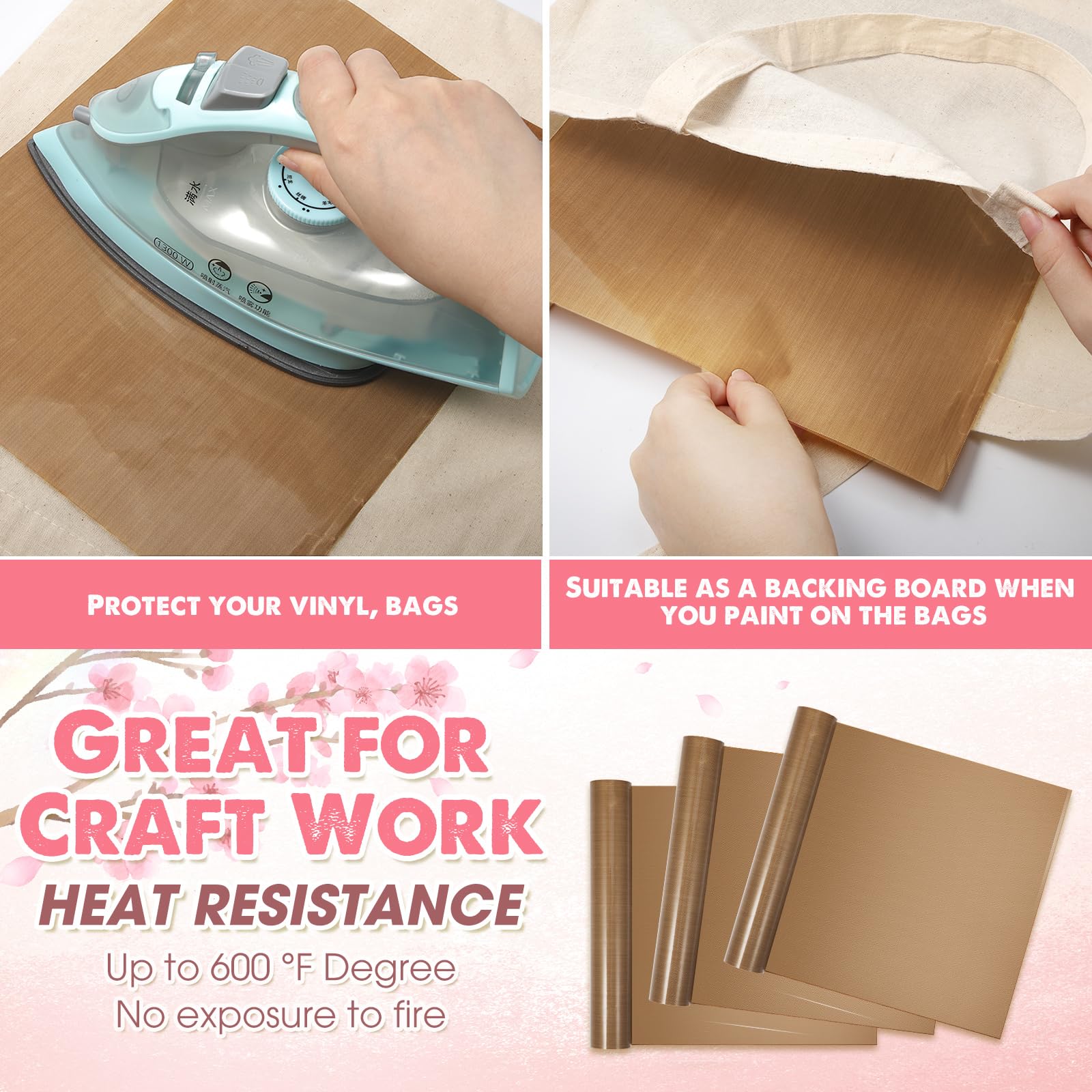 40 Pcs Canvas Tote Bags Bulk Sublimation Blank Natural Cotton Tote Reusable Grocery Cloth Large Shopping Bags And Ptfe Sheet For